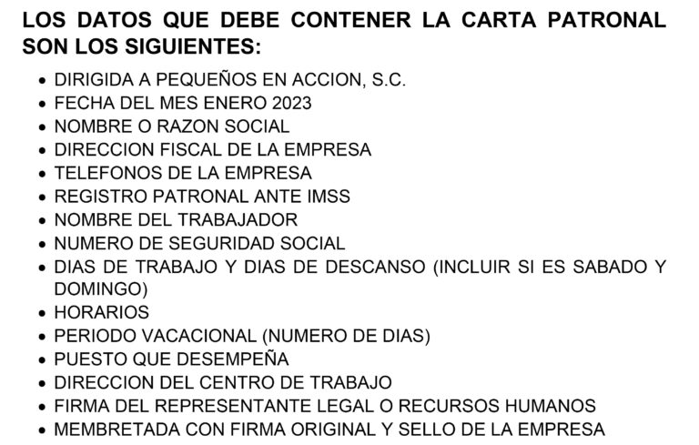 Carta Patronal Guarderia Subrogada Imss